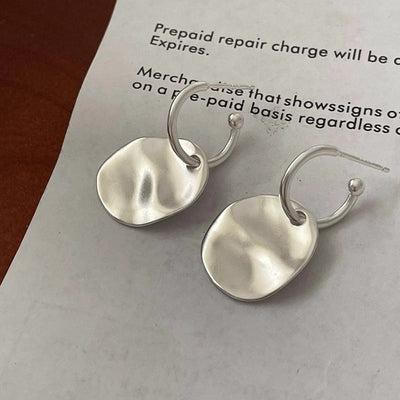Aretes de Diseño Coreano Textura Plisada Marca Premium Redondos - Image 6