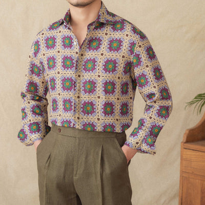 Cardigan Estampado de Manga Larga para Hombre - Image 3