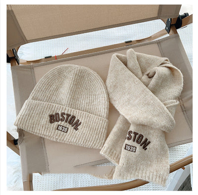 Conjunto de Gorro y Bufanda para Niños - 2 Piezas Bordado para Otoño e Invierno - Image 11