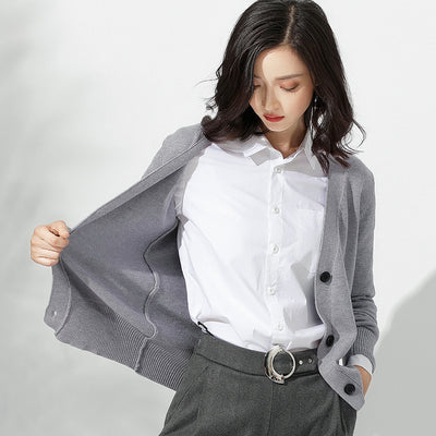 Cardigan Suelto de Punto Versátil para Mujer - Abrigo Exterior Cómodo - Image 3