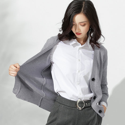 Cardigan Suelto de Punto Versátil para Mujer - Abrigo Exterior Cómodo - Image 3