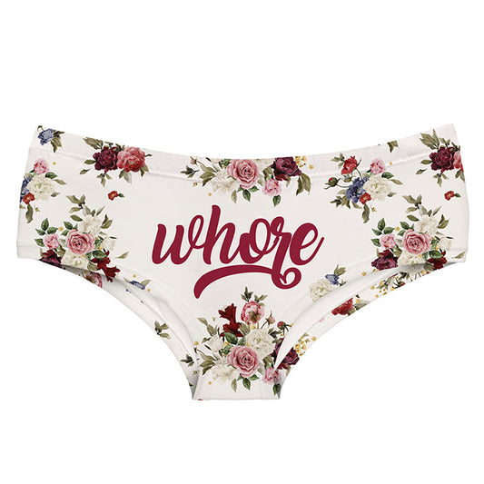 Ropa Interior Femenina Estilo Vintage Floral Francés - Pack Medio Cintura Alta Elástica Melocotón