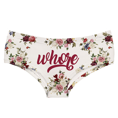 Ropa Interior Femenina Estilo Vintage Floral Francés - Pack Medio Cintura Alta Elástica Melocotón