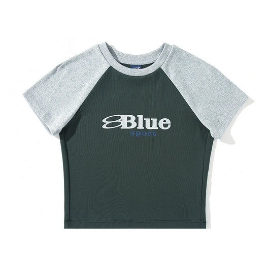 Blusa Retro Raglan Bicolor Escote Ombligo - Image 5