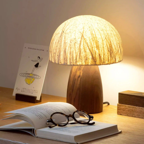 Lámpara de Setas Artesanal Estilo Japonés - Luz Ambiental