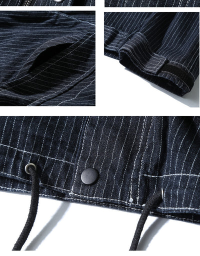 Overol Retro Japonés a Rayas para Hombre - Primavera - Image 11