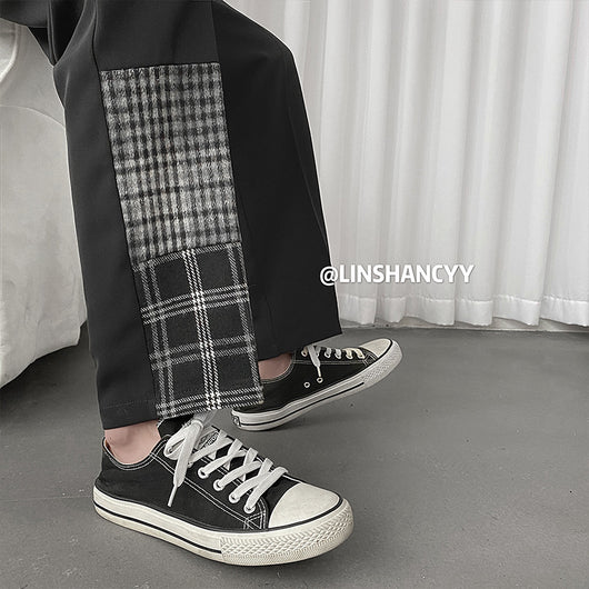 Pantalones Casuales Hombre con Costura Cuadrícula Novena - Image 2