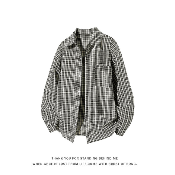Camisa de Cuadros Manga Larga Tallas Grandes para Hombre