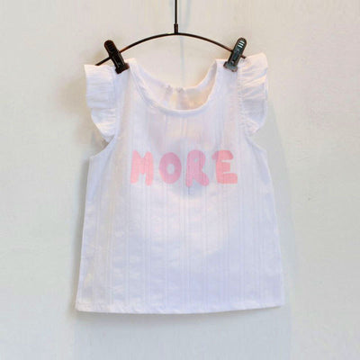 Conjunto de Dos Piezas Infantil con Blusa de Vuelos y Shorts Jacquard Floral - Image 3
