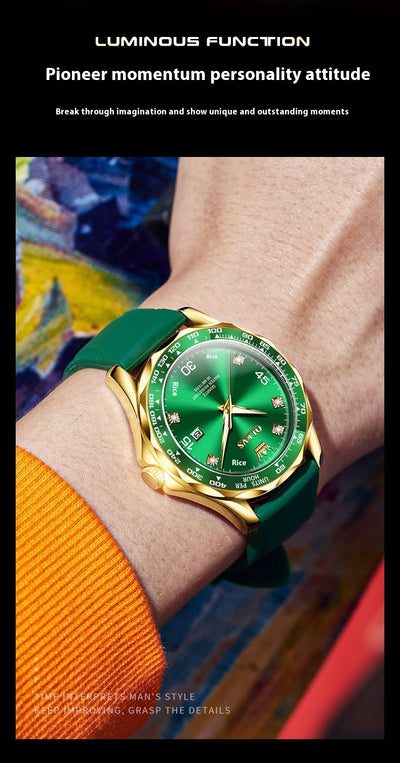 Reloj Submarino Verde Cuarzo Luminoso para Hombre - Image 15