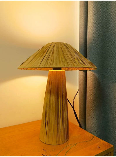 Lámpara de Mesa Tejida en Bambú Estilo Japonés - Image 12