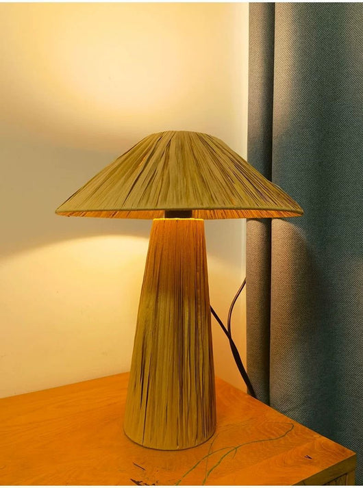 Lámpara de Mesa Tejida en Bambú Estilo Japonés - Image 12