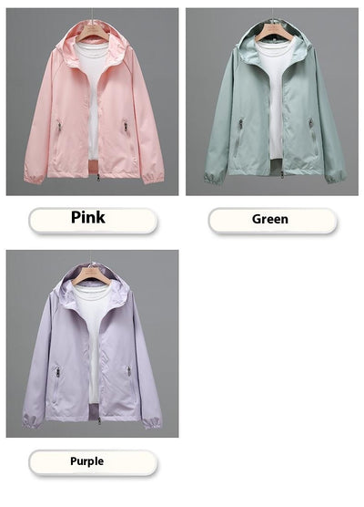 Chaqueta Hoodie Suelta Cropped Talla Grande Mujer - Ligera y Casual - Image 21