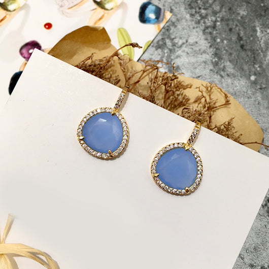 Aretes Triángulo de Cristal Multicolor con Incrustación de Cobre - Image 18