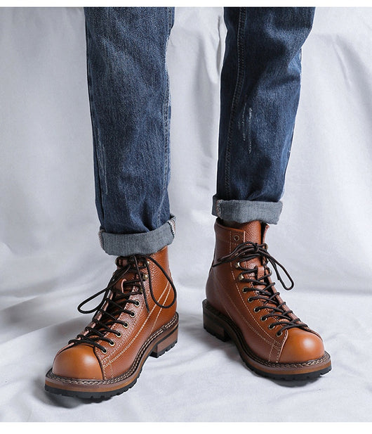 Botas Martin Altas Estilo Británico para Hombre - Image 9