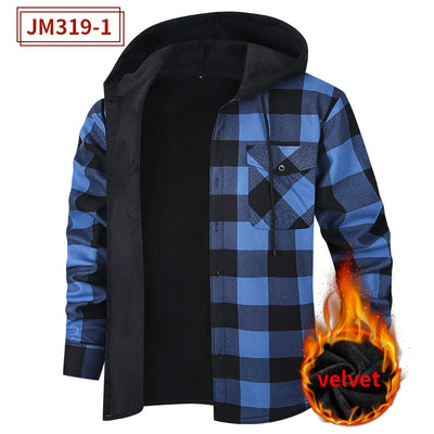 Sudadera Térmica con Capucha y Forro Polar Grueso para Hombre