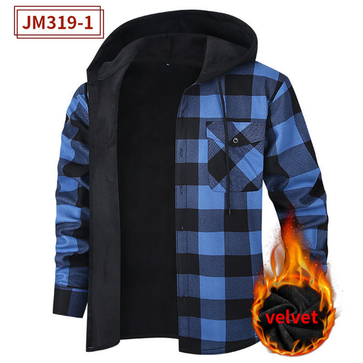 Sudadera Térmica con Capucha y Forro Polar Grueso para Hombre