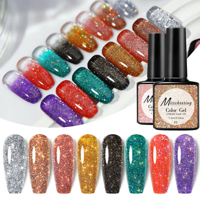 Esmalte de Uñas UV Láser con Lentejuelas Diamante Brillante