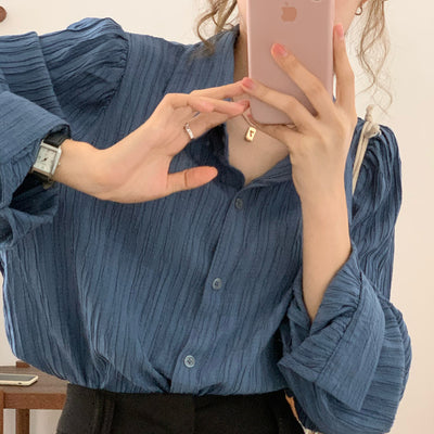 Camisa Versátil de Manga Larga para Mujer - Corte Holgado y Ajustado - Image 6