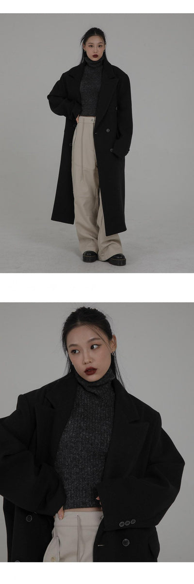 Abrigo Larga Oversized Estilo Coreano Inspirado en Hepburn - Image 8