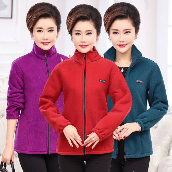 Chaqueta de Polar Deportiva y Casual para Mujeres Activas