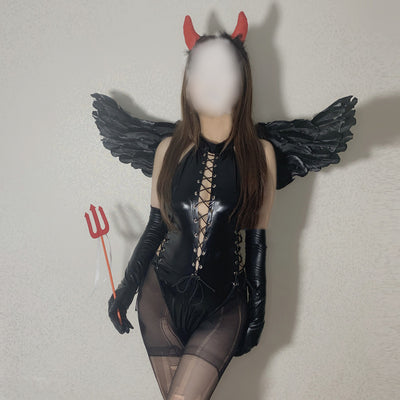 Conjunto Uniforme Halter Diablo - Bodysuit Atrevido para uso en Ecuador - Image 9