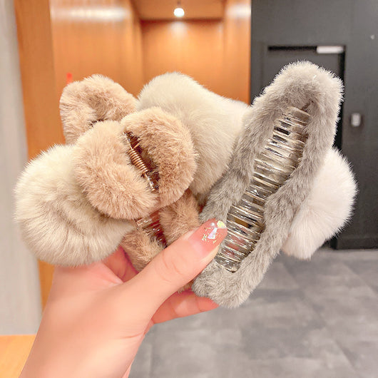 Pinza para Cabello Grande con Bola de Peluche y Estilo Elegante - Image 18