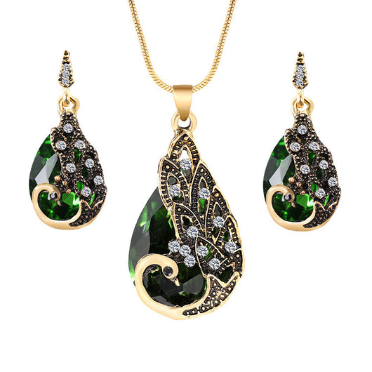 Conjunto de Collar Colgante y Aretes a Juego - Image 3