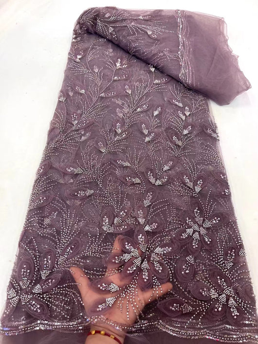 Vestido de Fiesta Elegante con Encaje Bordado y Flores de Cinta - Image 5