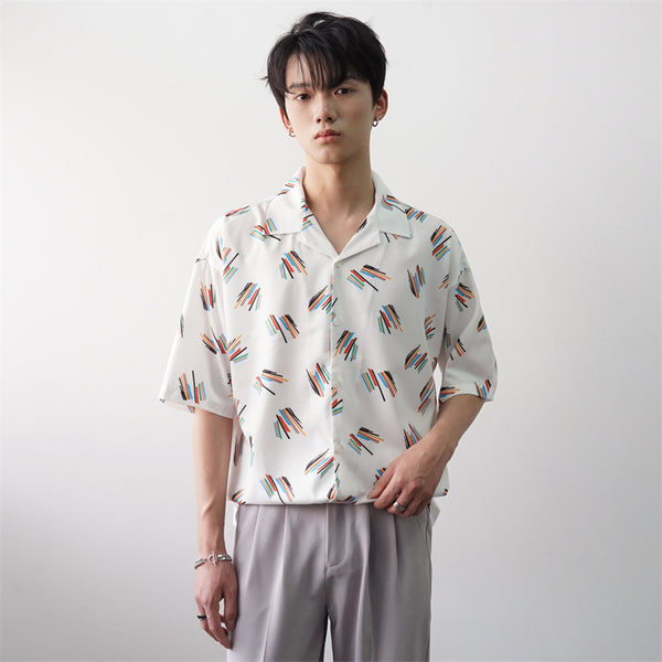 Camisa Casual de Verano con Estampado Exclusivo para Hombre