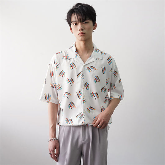 Camisa Casual de Verano con Estampado Exclusivo para Hombre