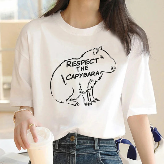 Playera Vintage Capibara para Mujer - Diseño Cartoon Adorable - Image 21