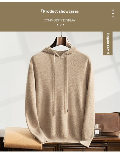 Suéter de Cashmira con Capucha para Hombre Otoño Invierno - Image 11