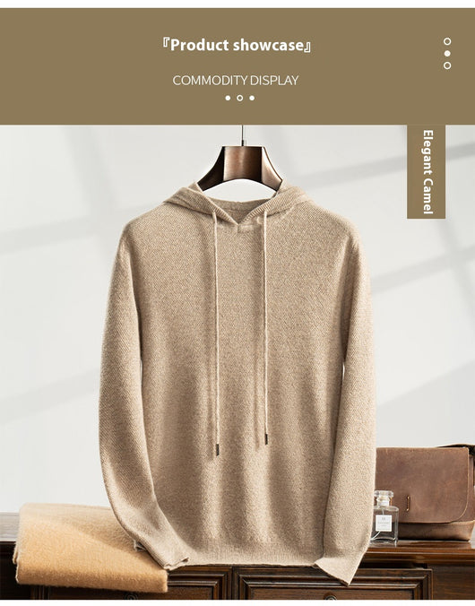 Suéter de Cashmira con Capucha para Hombre Otoño Invierno - Image 11