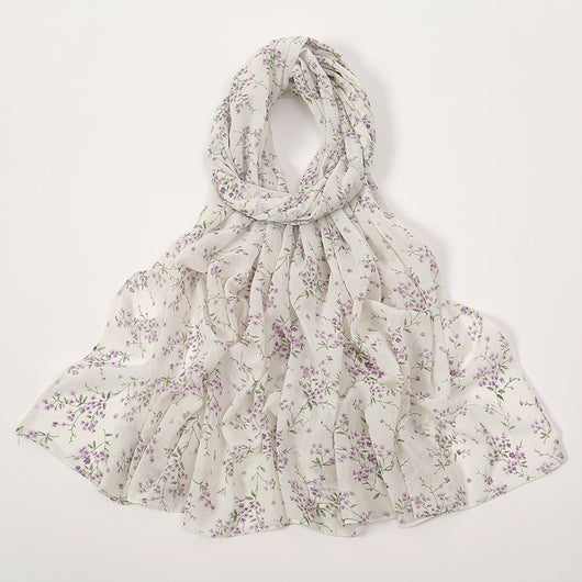 Pañuelo Ligero de Gasa Estampado Floral para Primavera y Verano - Image 33