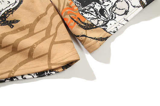 Shorts Casuales Unisex con Estampado Calavera y Cactus - Image 19