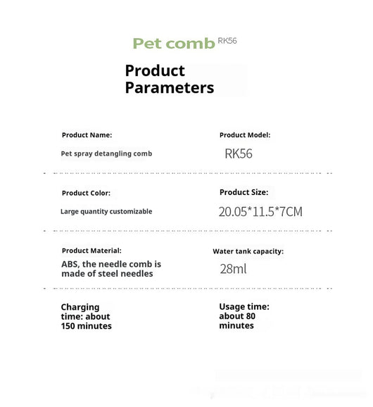Spray Desenredante con Peine para Mascotas - Gatos y Perros - Image 10