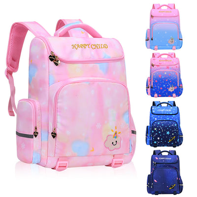 Mochila Escolar Degradado Cielo Estrellado con Protección Dorsal - Image 2