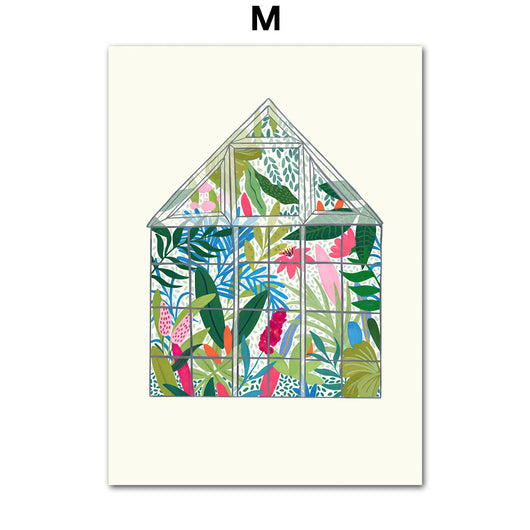 Lienzo de Pared Jungle Tropical con Koala, Tigre, Leopardo y Flores - Image 11