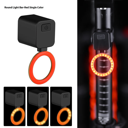 Luz Trasera LED para Bicicleta con Indicador de Seguridad Nocturna - Image 7