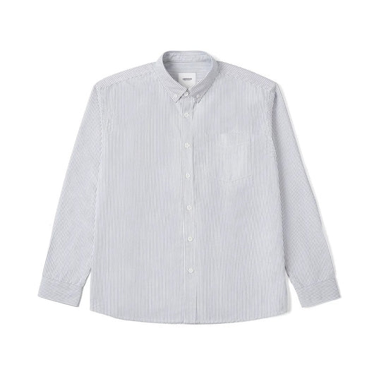 Camisa Oxford Casual a Rayas para Hombre - Manga Larga Clásica - Image 3