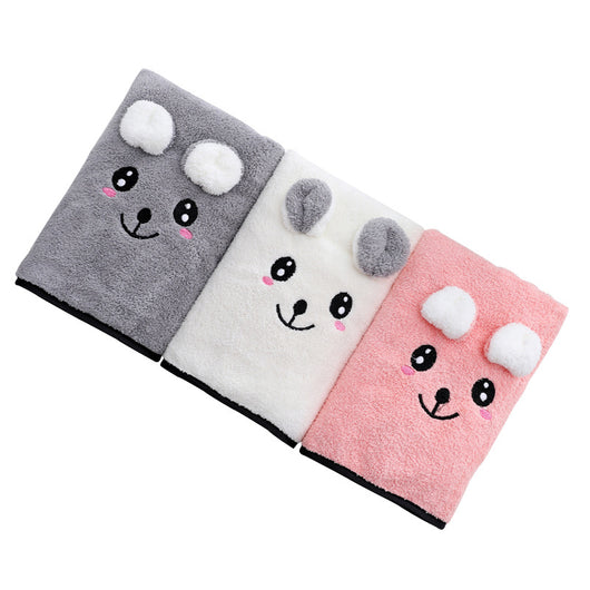 Juego de Toallas de Baño Coral Velvet con Diseño Orejas de Conejo y Koala - Set Regalo - Image 5