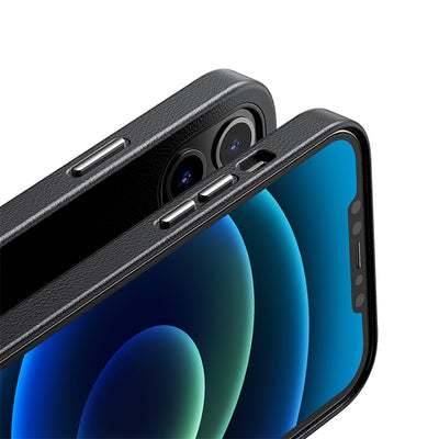 Funda de Cuero Magnética para iPhone 12 Mini Negro - Image 4