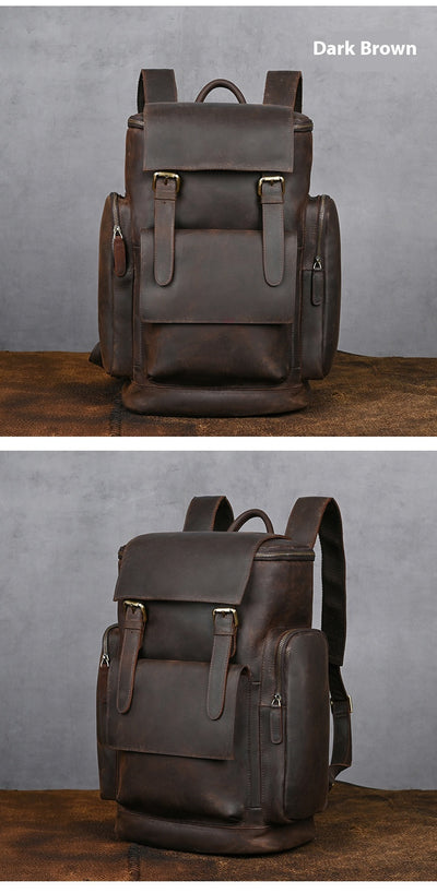 Mochila de Cuero Crazy Horse para Hombre - Piel de Res Premium - Image 19