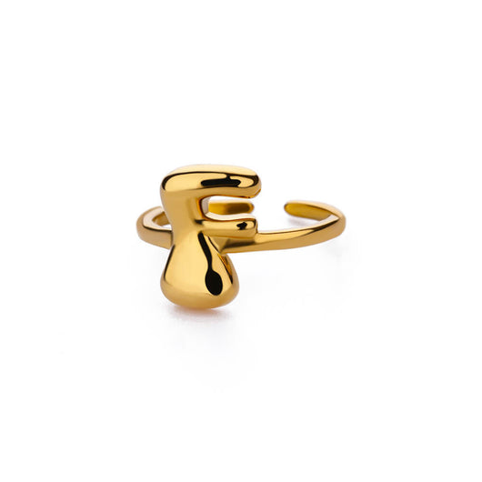 Anillo de Letras Bubble Dorado en Oro 18K Chapado - Image 41