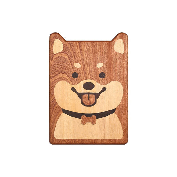 Tabla de Corte Ébano con Diseño Shiba Inu