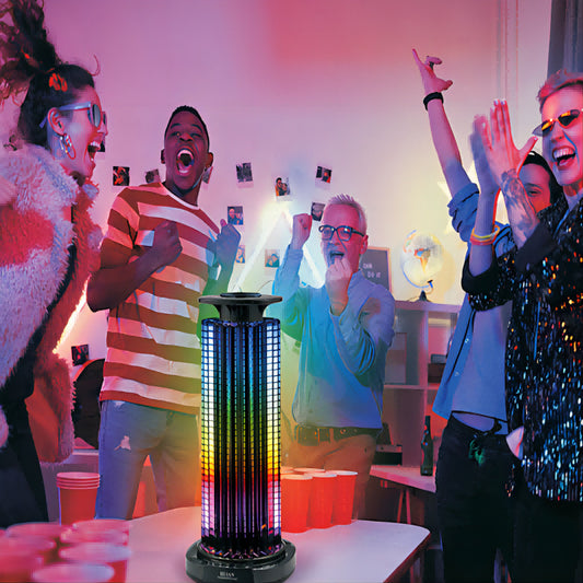 Lámpara LED Inteligente con Ritmo Musical y Control por Voz