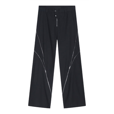 Pantalones Verticales Micro con Cierre Lateral - Versión Coreana para Hombre - Image 12