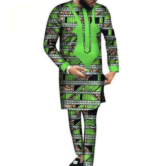 Conjunto Hombre Pantalón y Playera Estampado Batik Algodón - Image 14