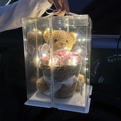 Osito Peluche Viral con Canasta de Rosas - Regalo Perfecto para Mamá - Image 7